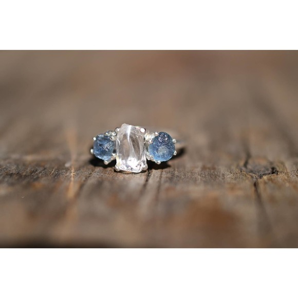 Montana sapphire ring, alternative engagement rings size 3 4 5 6 7 8 9 1… - Picture 3 of 3